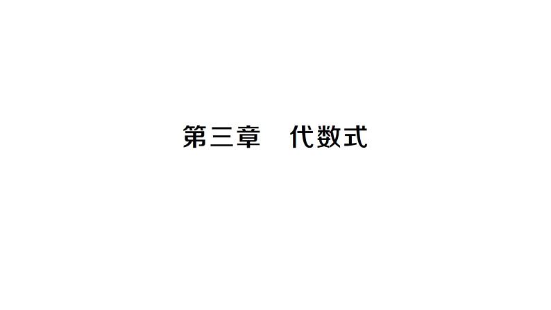 初中数学新人教版七年级上册第三章 代数式综合检测课件（2024秋）第1页