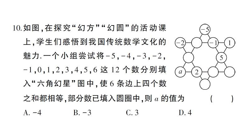 初中数学新人教版七年级上册期末综合检测课件（2024秋）06