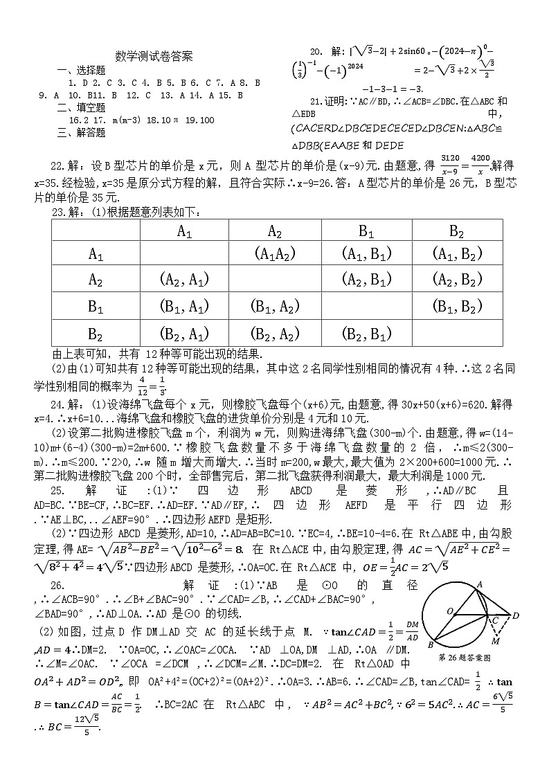 2024-2025学年上学期期中考试数学试题卷参考答案第1页