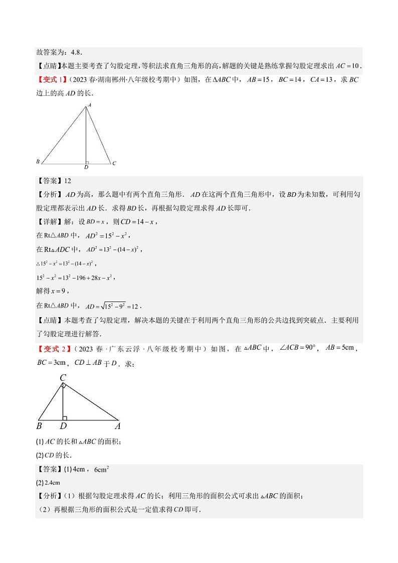 第01讲 探索勾股定理（解析版）-2024-2025学年八年级数学上册同步学与练（北师大版）第3页