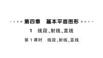 数学七年级上册（2024）第四章 基本平面图形1 线段、射线、直线作业课件ppt