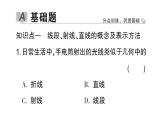 初中数学新北师大版七年级上册4.1第1课时 线段、射线、直线作业课件2024秋