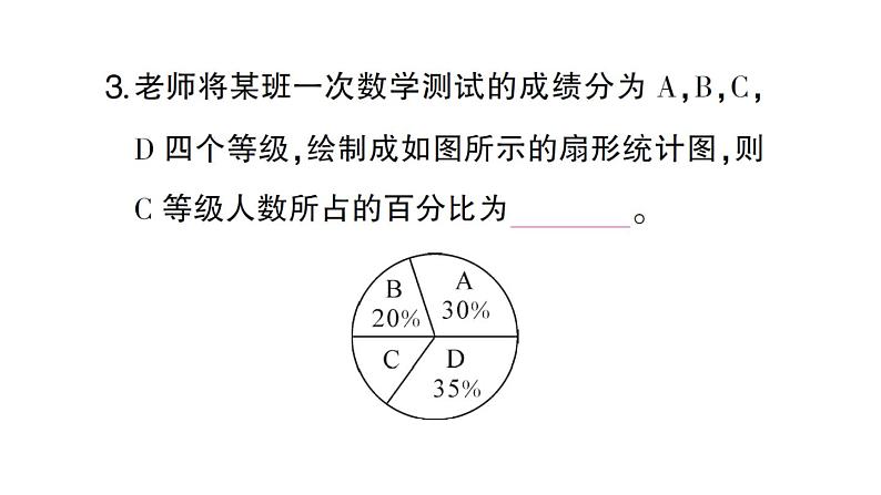 初中数学新北师大版七年级上册6.3第1课时 扇形统计图作业课件2024秋04