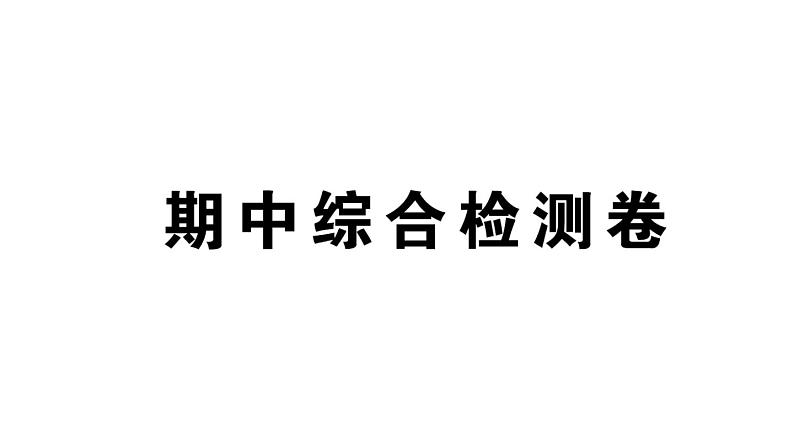 初中数学新北师大版七年级上册期中综合检测课件2024秋01