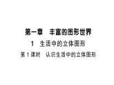 初中数学新北师大版七年级上册1.1第1课时 认识生活中的立体图形课堂作业课件2024秋