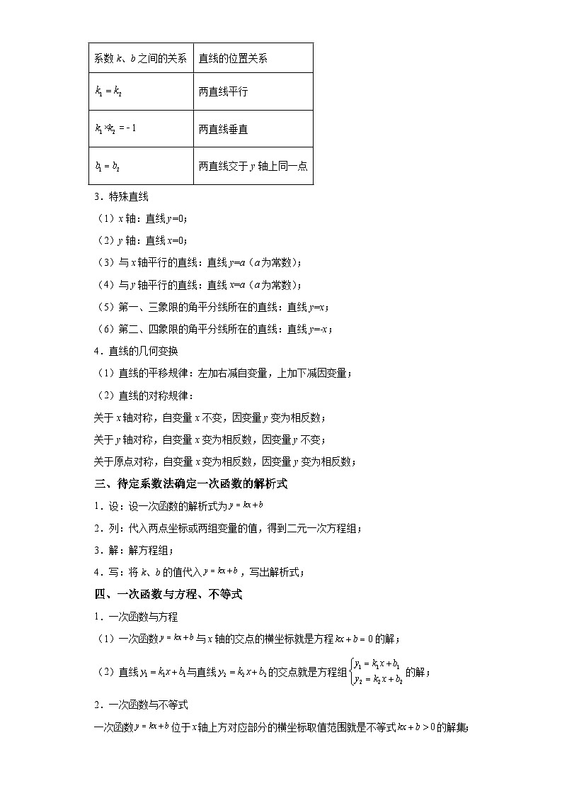 模块二 知识全整合专题3 函数及其图像 第2讲 一次函数的图象与性质（含解析）-最新中考数学二轮专题复习训练第2页