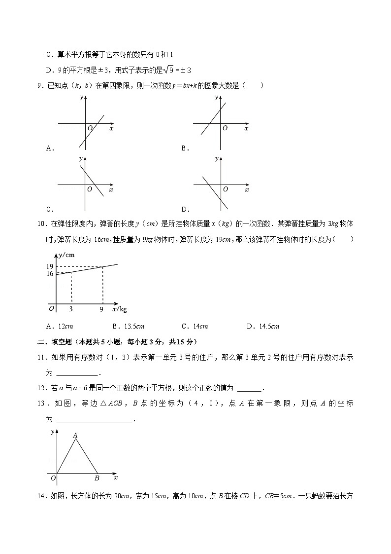 辽宁省沈阳市于洪区2024—2025学年八年级上学期中考试数学试卷02