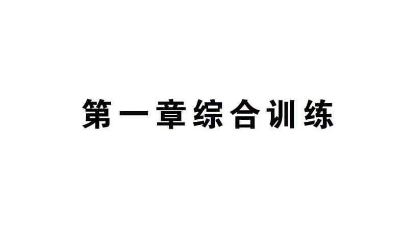 初中数学新北师大版七年级上册第一章 丰富的图形世界综合训练课件2024秋01