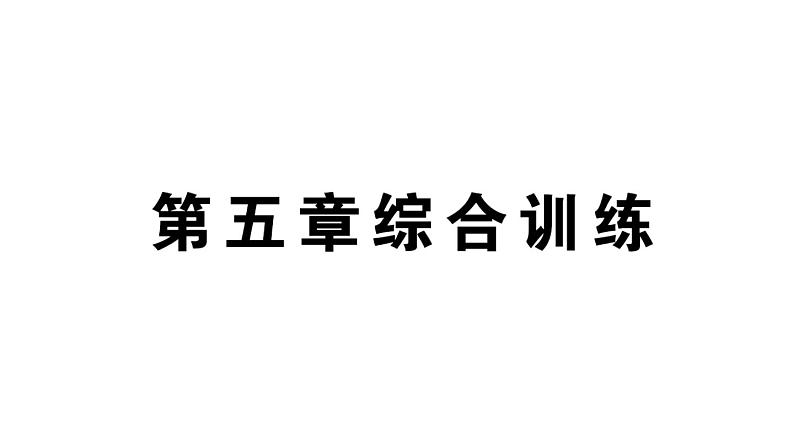 初中数学新北师大版七年级上册第五章 一元一次方程综合训练课件2024秋第1页