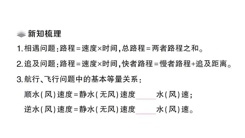 初中数学新北师大版七年级上册5.3第3课时 行程问题课堂作业课件2024秋第2页