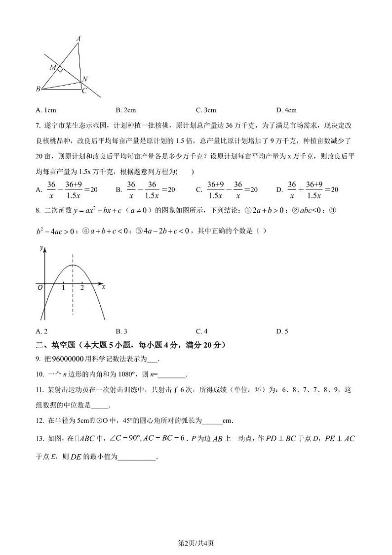 广东中山三鑫学校2023-2024学年九年级下学期开学考试数学试题（原卷版+解析版）第2页