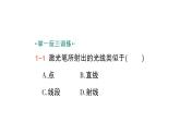 初中数学新北师大版七年级上册4.1第1课时 线段、射线、直线作业课件2024秋季学期