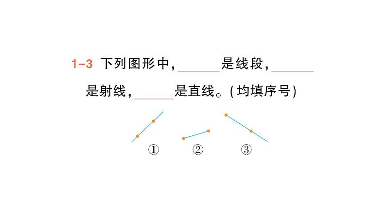 初中数学新北师大版七年级上册4.1第1课时 线段、射线、直线作业课件2024秋季学期第6页