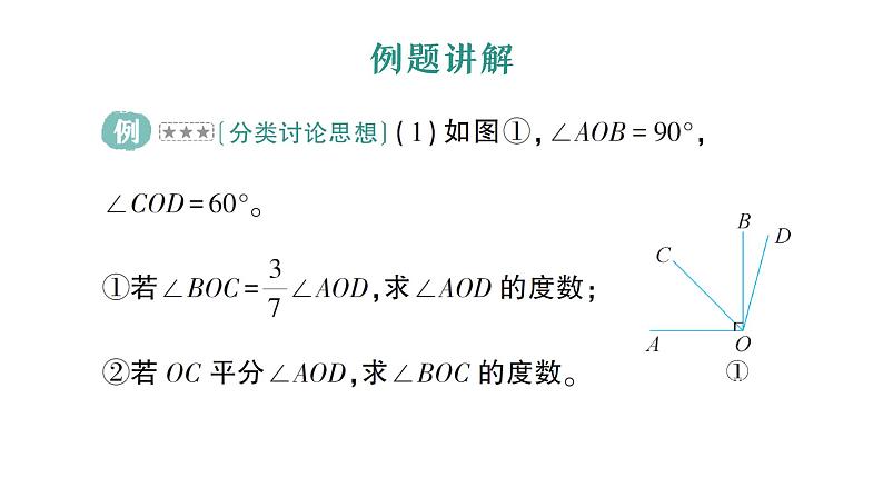 初中数学新北师大版七年级上册期末重难点专题（二）角的运动问题作业课件2024秋季学期第2页