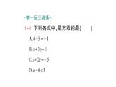 初中数学新北师大版七年级上册5.1认识方程作业课件2024秋季学期