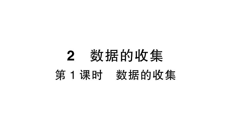 初中数学新北师大版七年级上册6.2第1课时 数据的收集作业课件2024秋季学期01