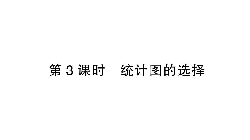 初中数学新北师大版七年级上册6.3第3课时 统计图的选择作业课件2024秋季学期第1页