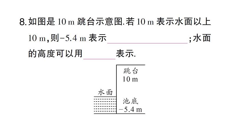 初中数学新华东师大版七年级上册1.1.1 正数和负数作业课件2024秋08