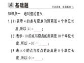 初中数学新华东师大版七年级上册1.4 绝对值作业课件2024秋