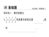 初中數(shù)學(xué)新華東師大版七年級上冊1.11第1課時(shí) 有理數(shù)的乘方作業(yè)課件2024秋