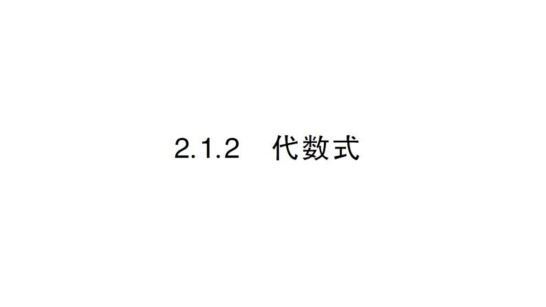 初中数学新华东师大版七年级上册2.1.2 代数式作业课件2024秋01