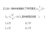 初中数学新华东师大版七年级上册2.3.1 单项式作业课件2024秋