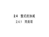 初中数学新华东师大版七年级上册2.4.1 同类项作业课件2024秋