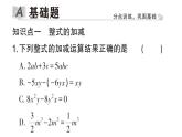 初中数学新华东师大版七年级上册2.4.4 整式的加减作业课件2024秋