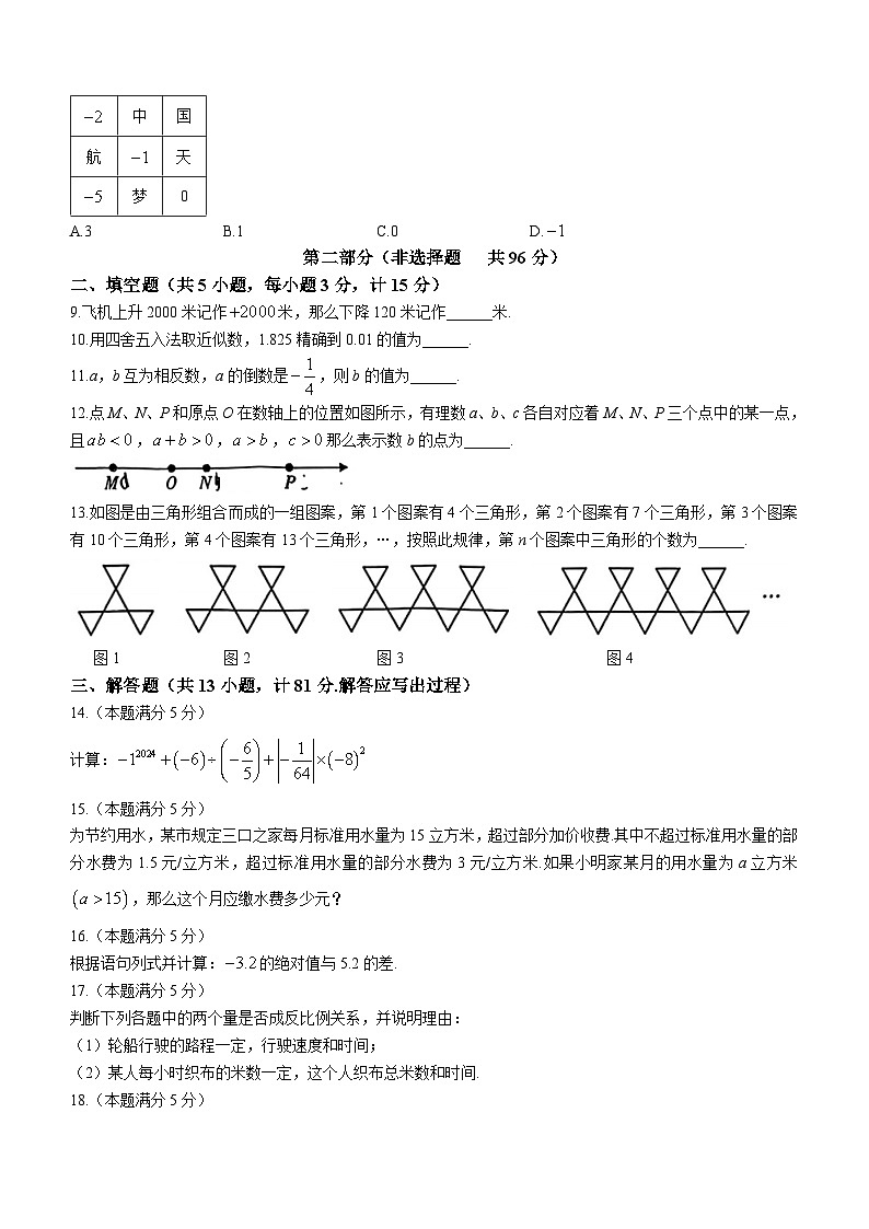 陕西省西安市临潼区2024-2025学年七年级上学期期中考试数学题(无答案)第2页