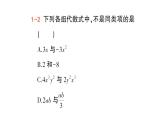 初中数学新北师大版七年级上册3.2第1课时 合并同类项作业课件2024秋季学期