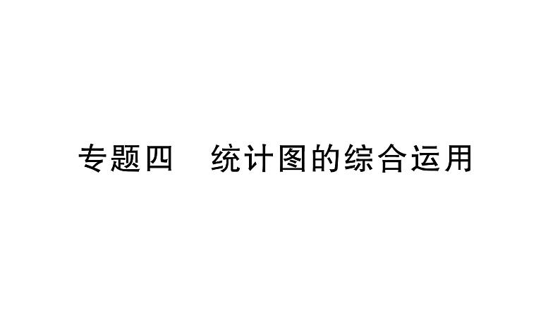 初中数学新北师大版七年级上册6.3专题四 统计图的综合运用作业课件2024秋季学期第1页