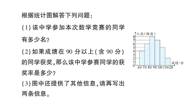 初中数学新北师大版七年级上册6.3第2课时 频数直方图作业课件2024秋季学期第8页