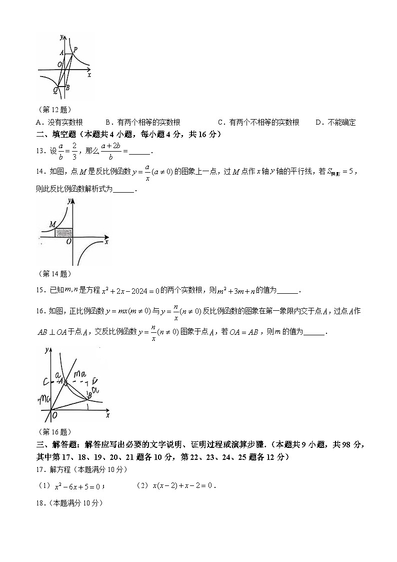 贵州省铜仁市印江土家族苗族自治县2024-2025学年九年级上学期11月期中数学试题03