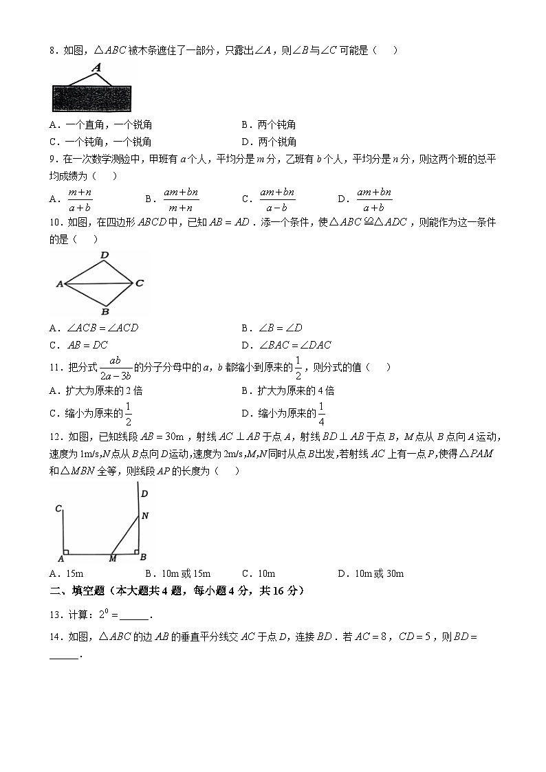 贵州省铜仁市碧江区2024-2025学年八年级上学期11月期中数学试题第2页