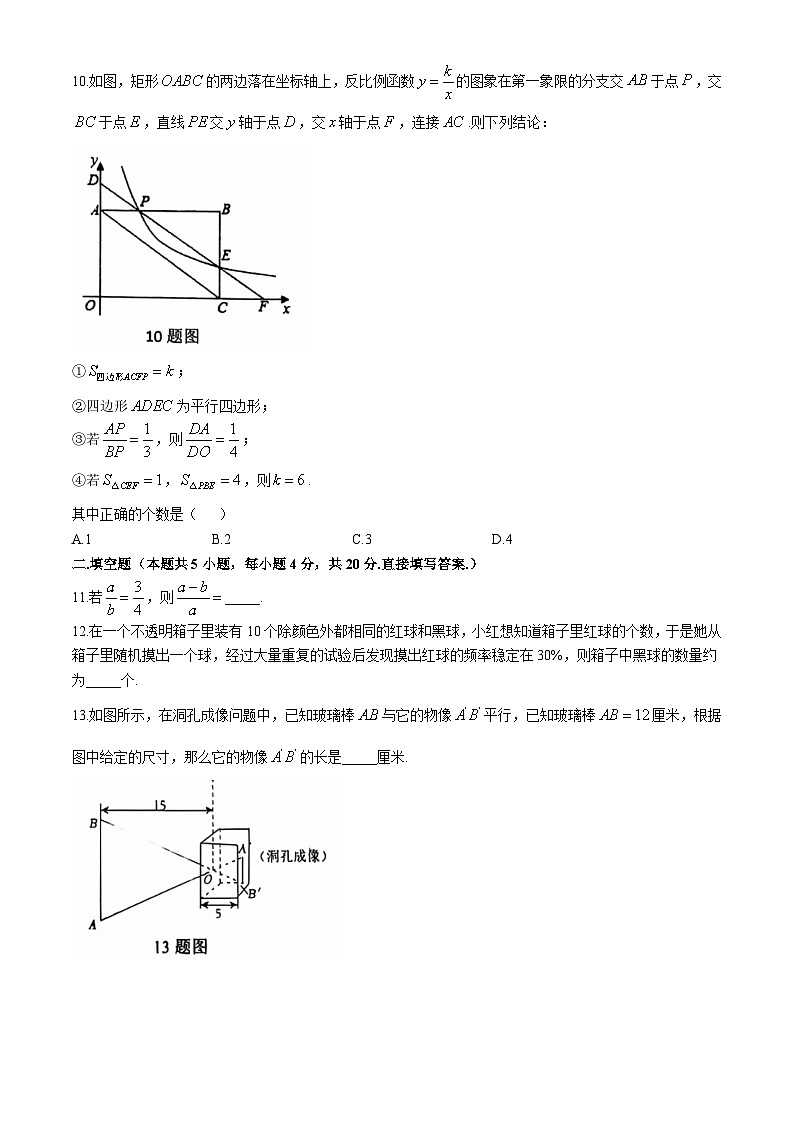 山东省济南市长清区2024-2025学年九年级上学期期中考试数学试题(无答案)第3页