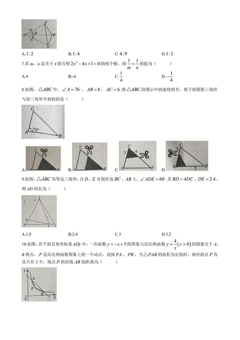 湖南省娄底市娄星区2024—2025学年八年级(上)数学期中试卷(含答案)02