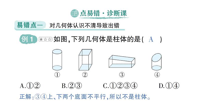 初中数学新北师大版七年级上册第一章 丰富的图形世界易错易混专项讲练作业课件2024秋季学期第2页