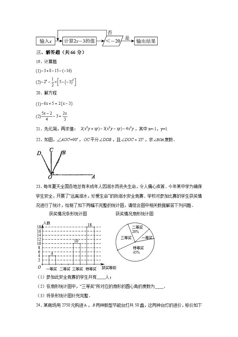 湖南省湘潭市2023-2024学年七年级上学期期末数学试题(含解析)第3页