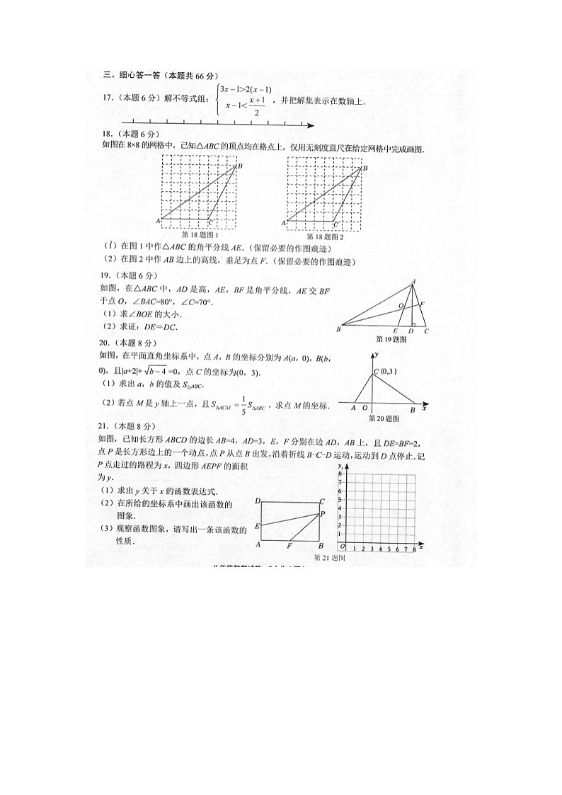 2023-2024学年浙江省金华市东阳市八年级（上）期末数学试卷第3页