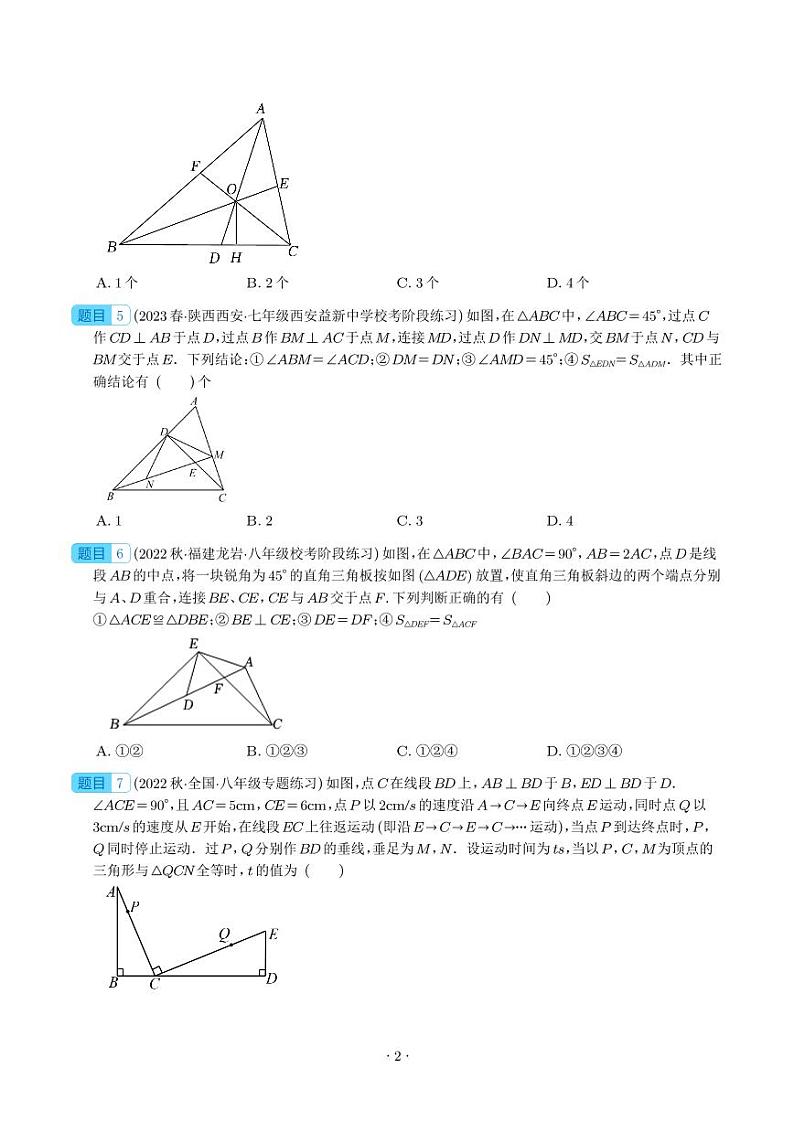全等三角形经典压轴题型专训（学生版）第2页