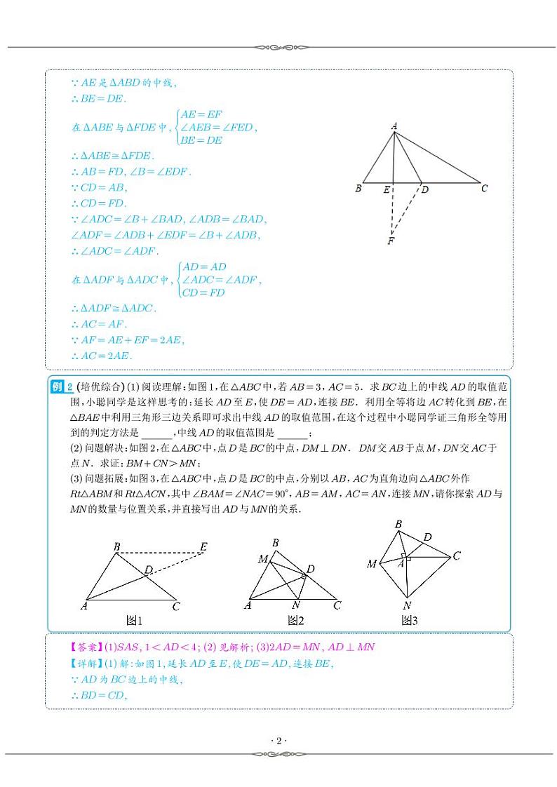倍长中线模型（解析版）第2页