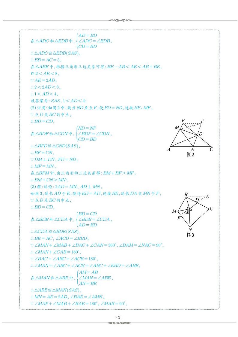 倍长中线模型（解析版）第3页