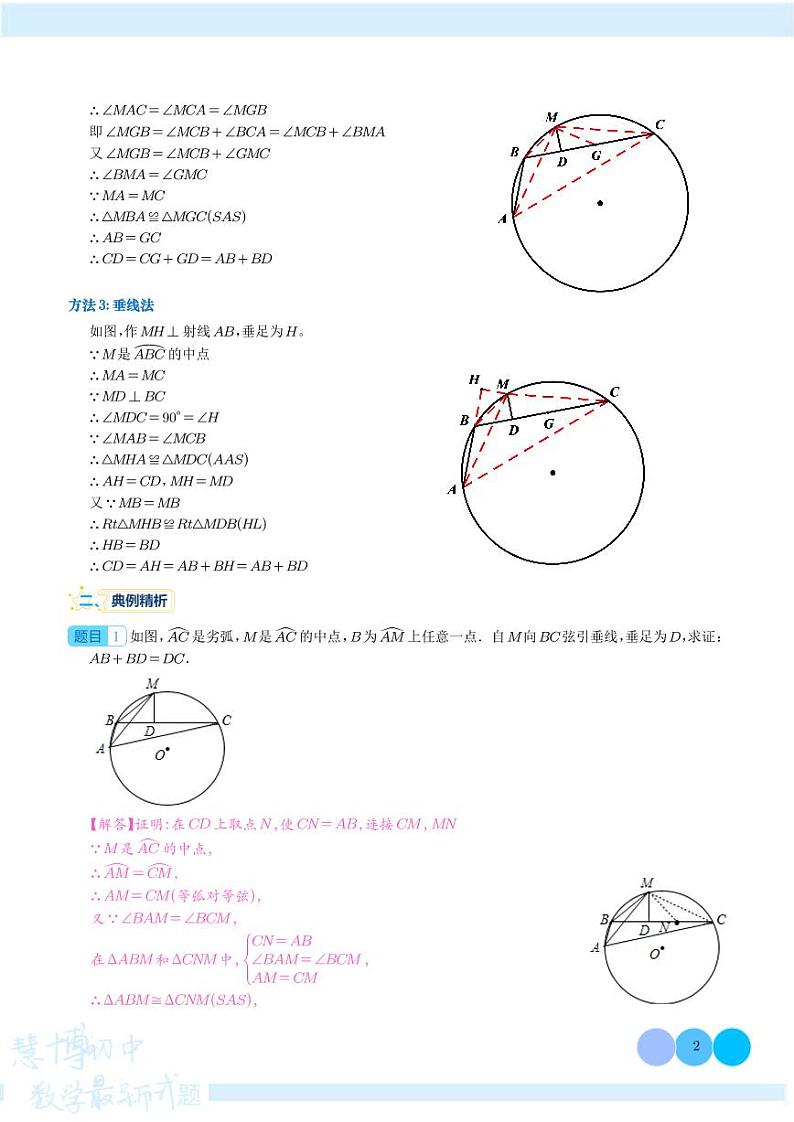 阿基米德折弦定理（解析版）第2页