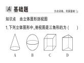 初中數(shù)學(xué)新華東師大版七年級上冊3.2.1第2課時  由立體圖形到視圖作業(yè)課件2024秋