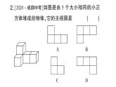 初中數(shù)學(xué)新華東師大版七年級上冊3.2.1第2課時  由立體圖形到視圖作業(yè)課件2024秋