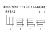 初中數(shù)學新華東師大版七年級上冊3.3 立體圖形的表面展開圖作業(yè)課件2024秋