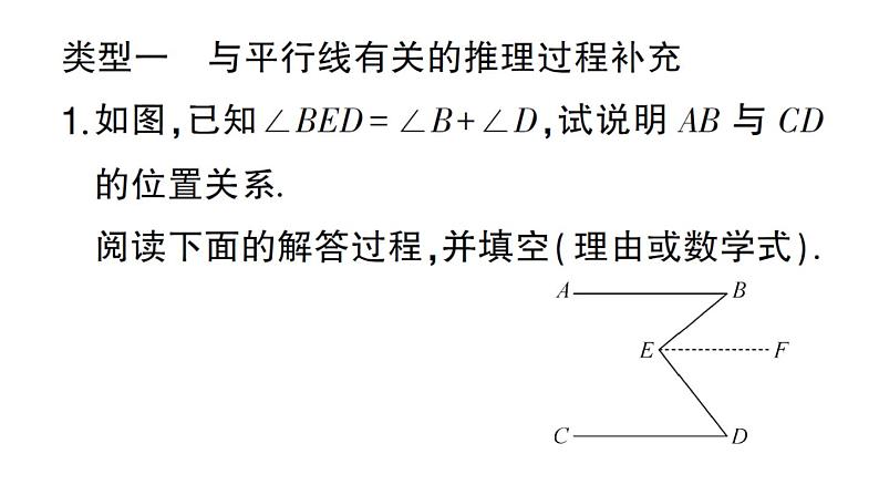 初中数学新华东师大版七年级上册第4章 相交线和平行线综合提升专题 平行线的判定和性质的综合运用作业课件2024秋第2页