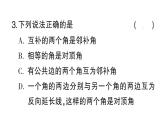 初中数学新华东师大版七年级上册4.1.1 对顶角作业课件2024秋