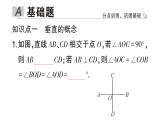 初中数学新华东师大版七年级上册4.1.2 垂线作业课件2024秋