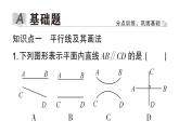 初中数学新华东师大版七年级上册4.2.1 平行线作业课件2024秋